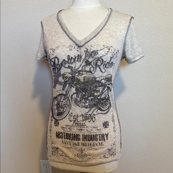 *NEW - VOCAL MOTORCYCLE SHORT SLEEVE TEE (sz med) - Picture 1 of 3